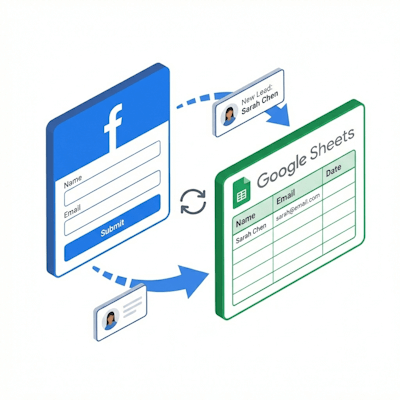 Facebook Instant Form leads syncing automatically to Google Sheets