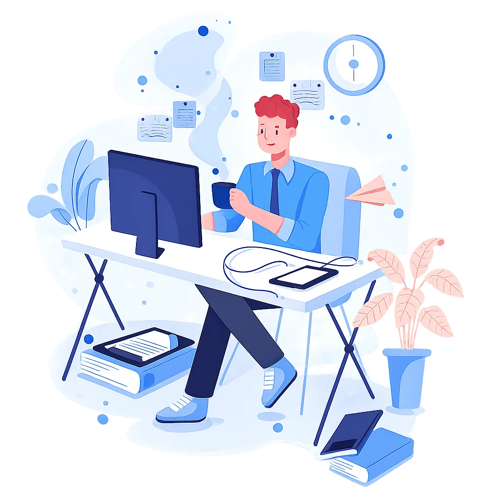 Professional managing leads from an office workspace