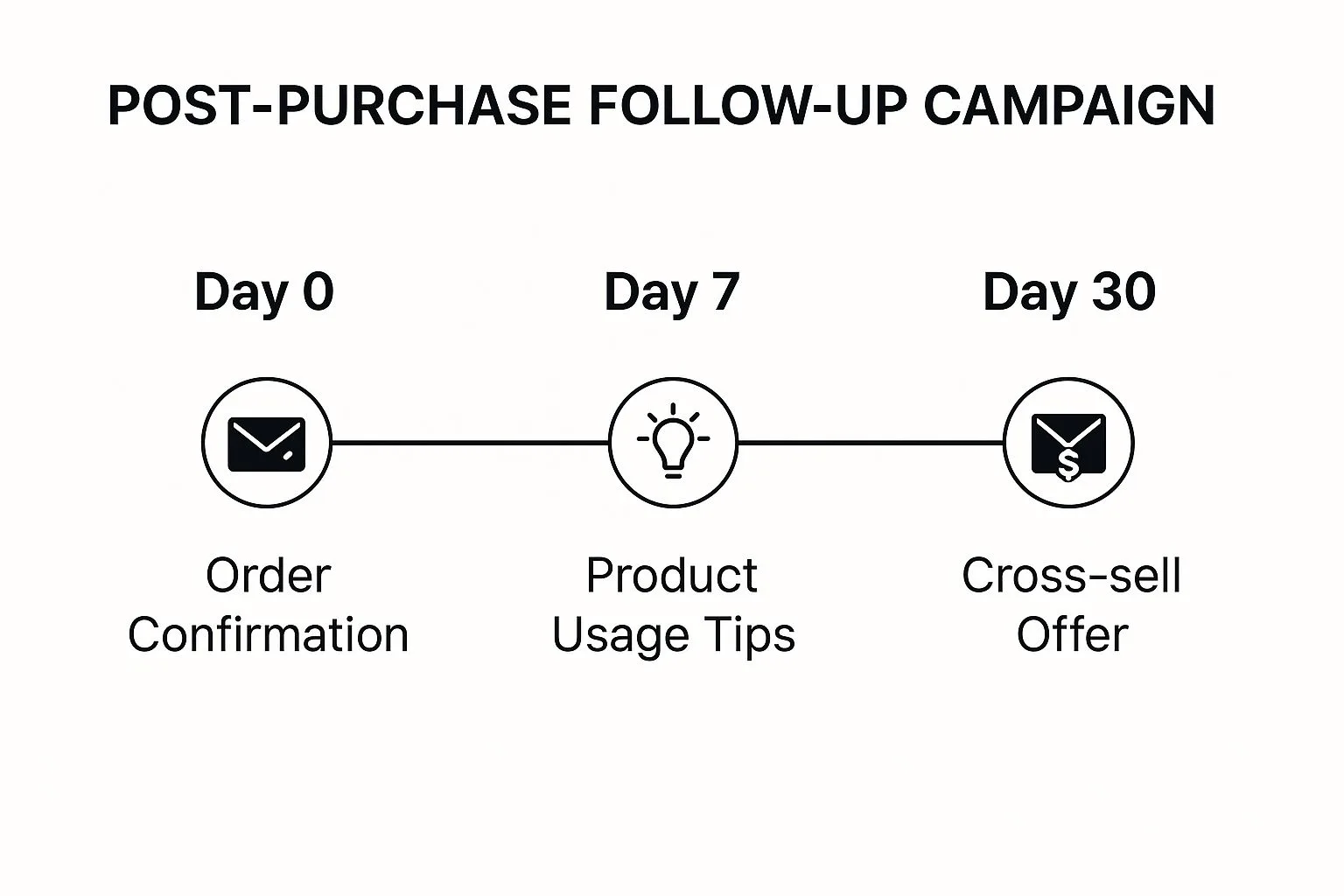 Infographic showing key data about Post-Purchase Follow-up Campaign
