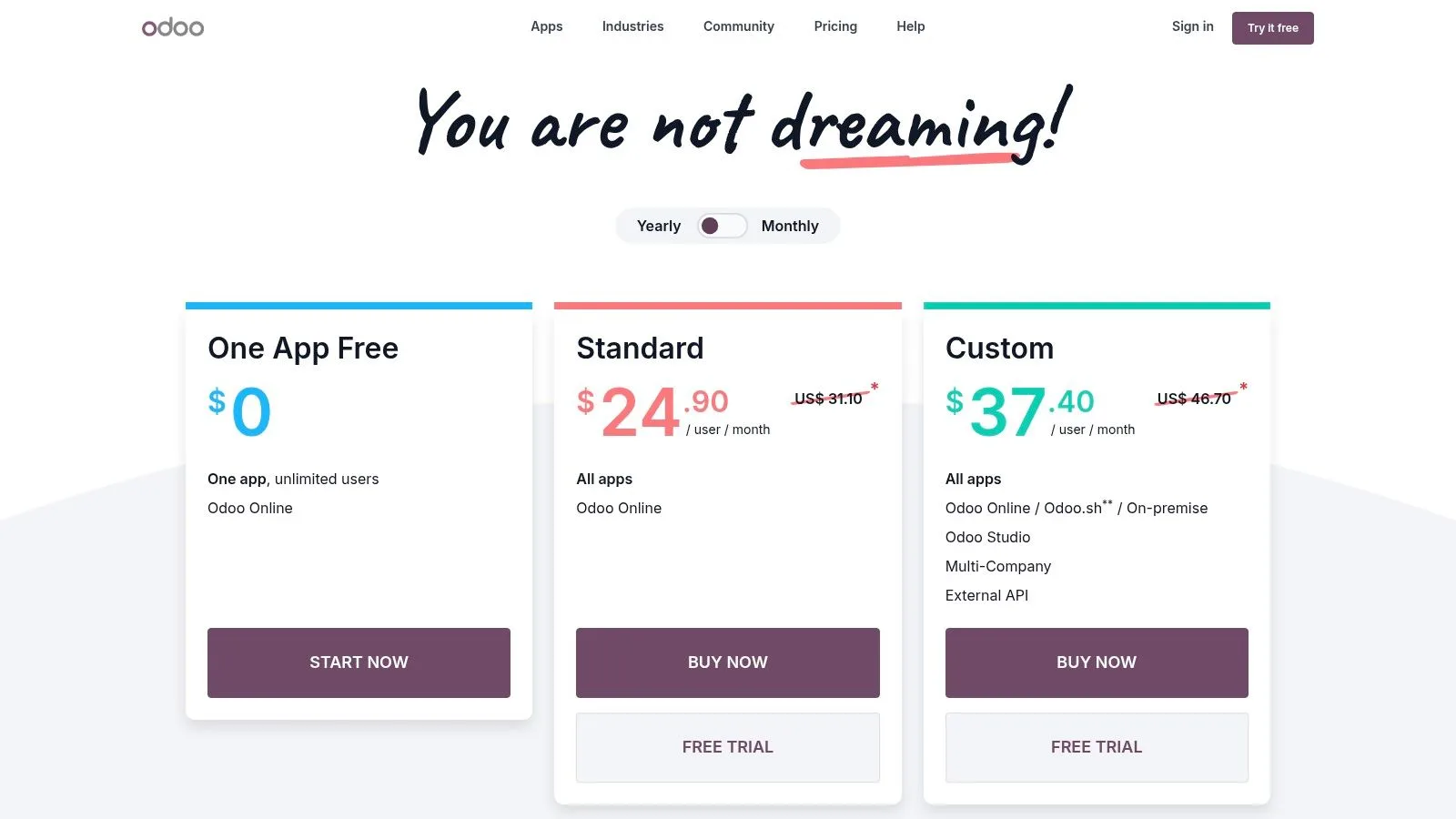 Odoo CRM (One App Free)