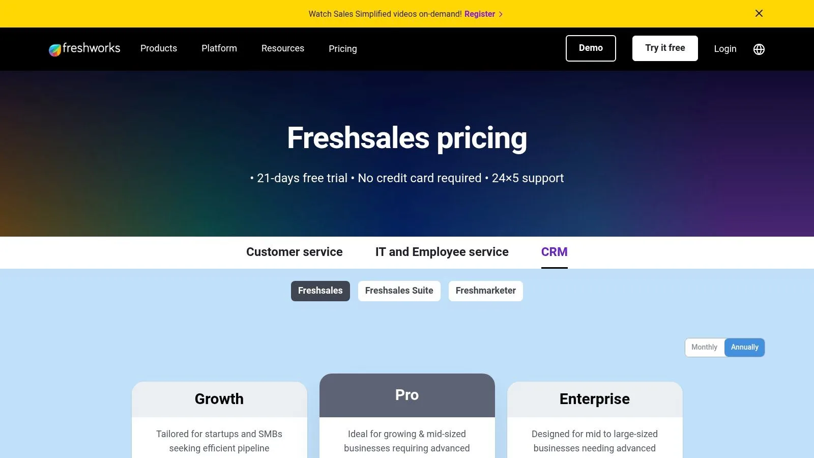 Freshsales (Freshworks) – Free Plan
