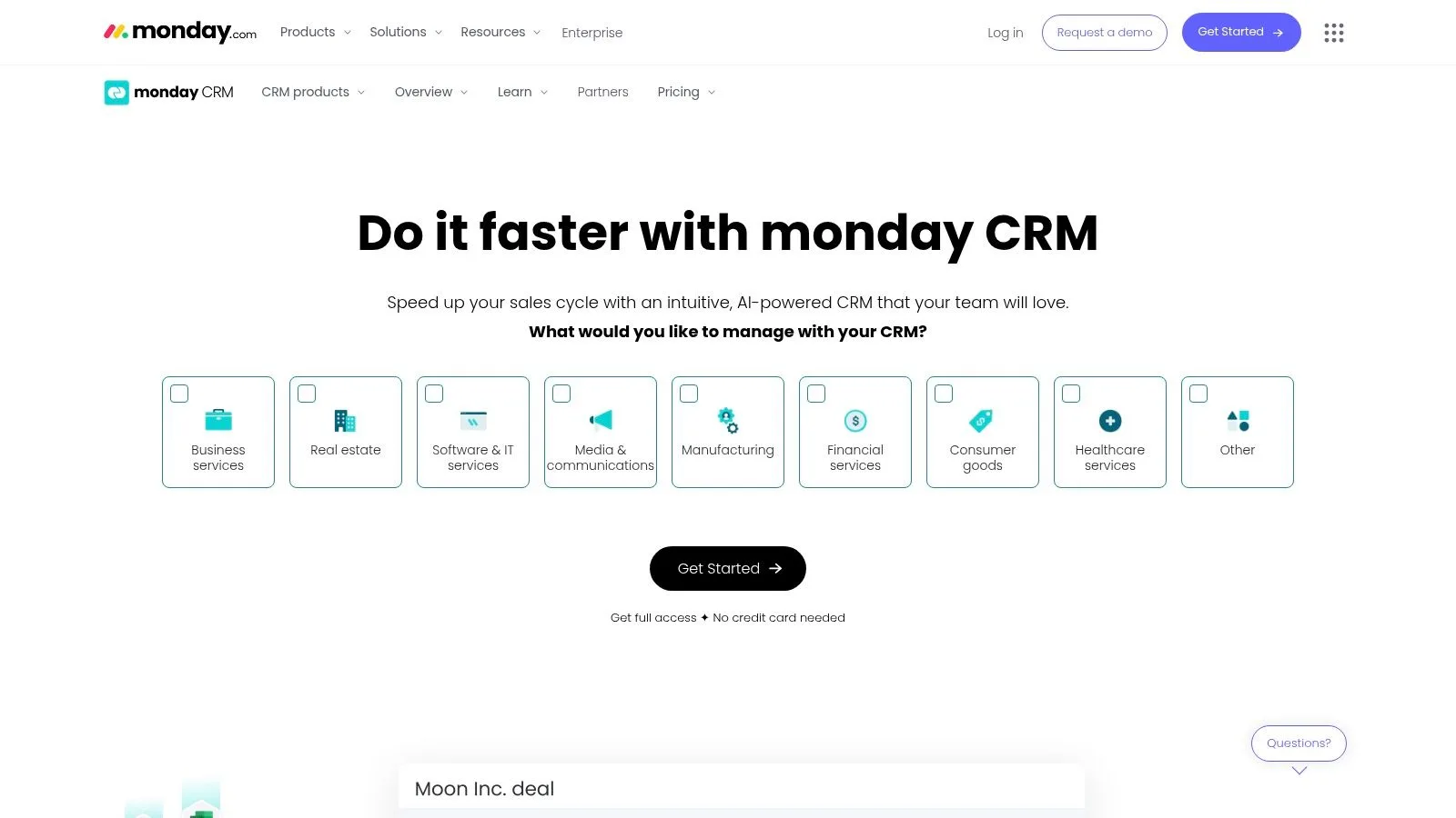 monday sales CRM