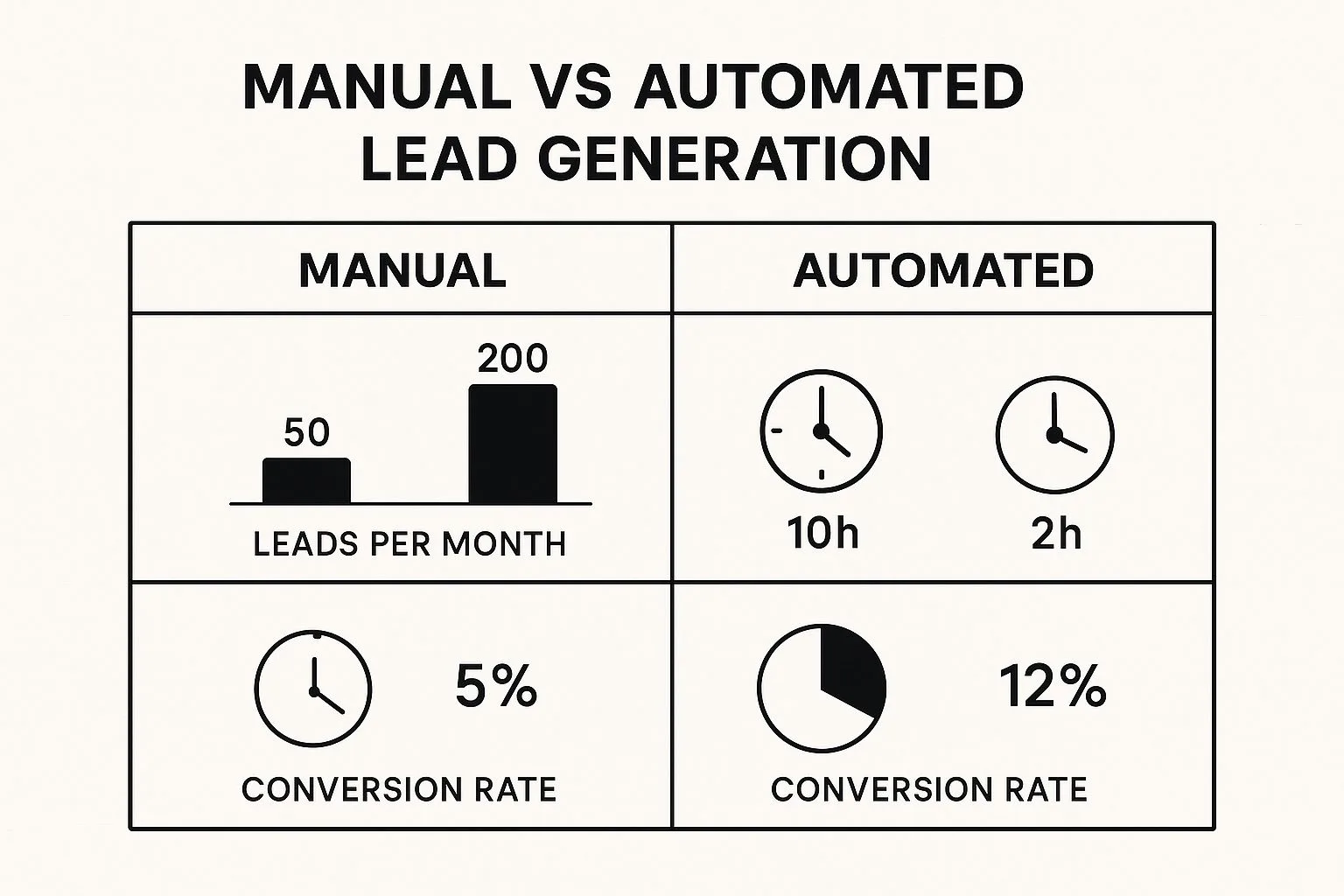 Infographic about how to automate lead generation