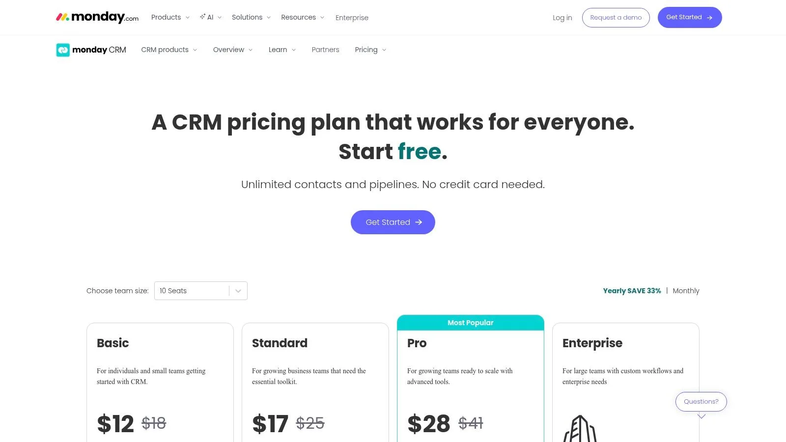 monday sales CRM