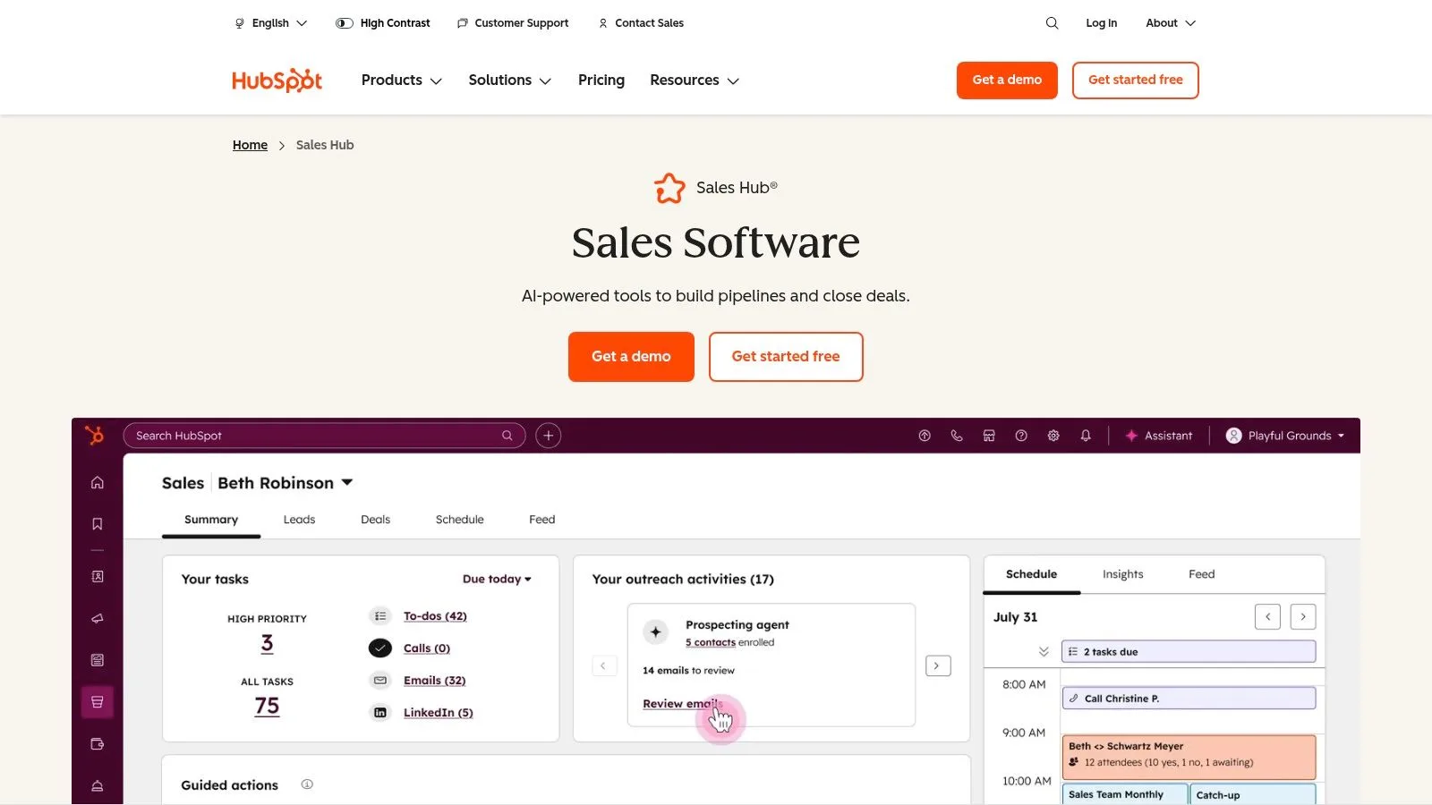 HubSpot Sales Hub